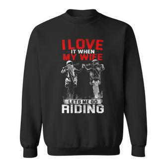 Motocross - I Love My Wife Sweatshirt - Seseable