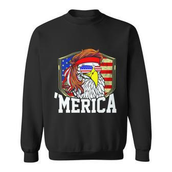 Mullet Eagle Bald Eagle Funny 4Th Of July Redneck ‘Merica Cute Gift Sweatshirt - Monsterry
