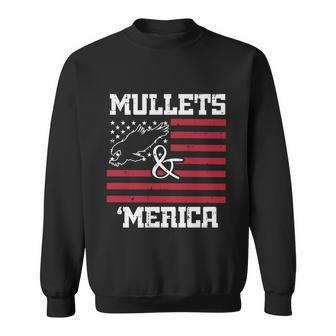 Mullets And Merica Eagle American Flag Fourth 4Th Of July Great Gift Sweatshirt - Monsterry UK