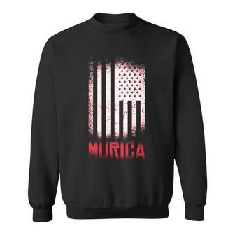 Murica American Flag Patriotic Sweatshirt - Monsterry