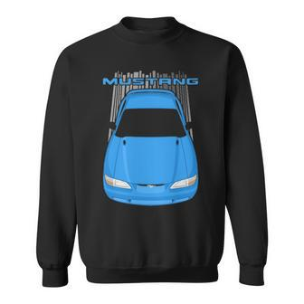 Mustang Gt 1994 To 1998 Sn95 Bright Atlantic Blue Sweatshirt - Thegiftio UK