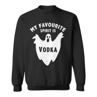 My Favorite Spirit Is Vodka Funny Halloween Vodka Drinker Men Women Sweatshirt Graphic Print Unisex - Thegiftio UK