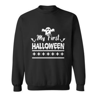 My First Halloween Ghost Funny Halloween Quote Sweatshirt - Monsterry UK