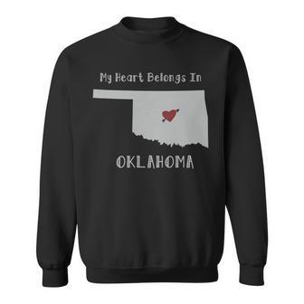 My Heart Belongs In Oklahoma Sweatshirt - Monsterry