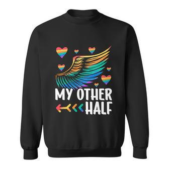 My Other Half Lgbtq Couple Matching Gay Boyfriend Lesbian Gift Graphic Design Printed Casual Daily Basic Sweatshirt - Thegiftio UK