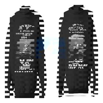 My Son Is On Uss Curtis Wilbur Ddg Sweatshirt - Monsterry