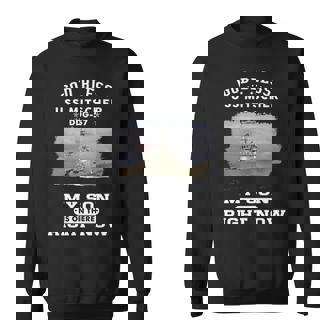 My Son Is On Uss Mitscher Ddg Sweatshirt - Monsterry