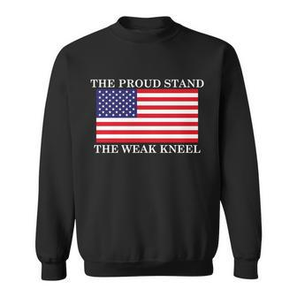 National Anthem The Proud Stand The Weak Kneel Graphic Design Printed Casual Daily Basic Sweatshirt - Thegiftio UK