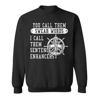 Navy I Call Them Sentence Enhancers Sweatshirt - Monsterry AU