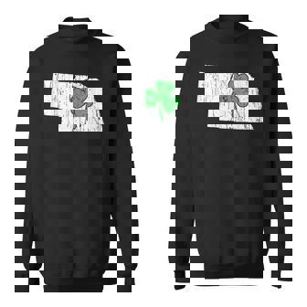 Nebraska State St Patricks Day Nebraska Green Shamrock Men Women Sweatshirt Graphic Print Unisex - Thegiftio