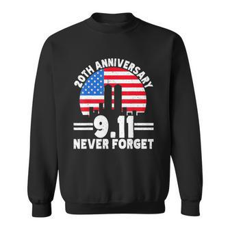 Never Forget 9 11 20Th Anniversary Retro Patriot Day Sweatshirt - Thegiftio UK