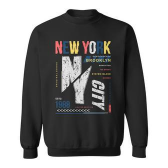 New York City Brooklyn Abstract Sweatshirt - Thegiftio UK