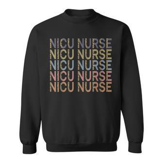 Nicu Nurse Leopard Print Neonatal Intensive Care Unit Sweatshirt - Seseable