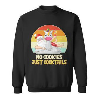 No Cookies Just Cocktails Summer Vacation Santa Claus Sweatshirt - Thegiftio UK