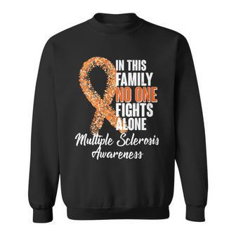 No One Fights Alone Multiple Sclerosis Awareness Sweatshirt - Monsterry