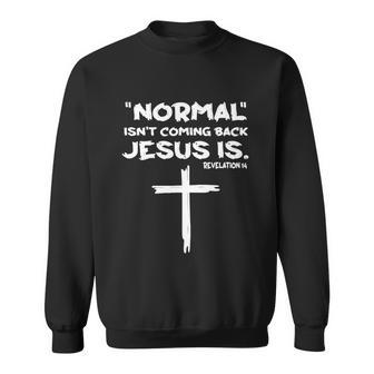 Normal Isnt Coming Back Jesus Is Tshirt Sweatshirt - Monsterry UK