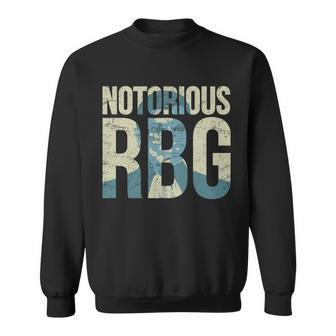 Notorious Rbg Blue Logo Tshirt Sweatshirt - Monsterry