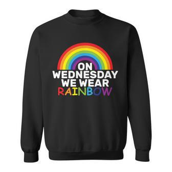 On Wednesday We Wear Rainbow Sweatshirt - Monsterry AU