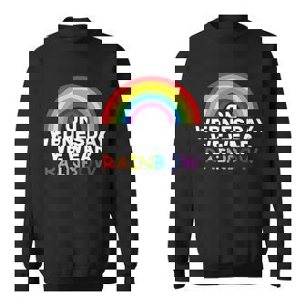 On Wednesday We Wear Rainbow Sweatshirt - Thegiftio
