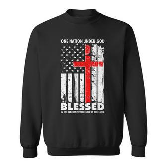 One Nation Under God Blessed Tshirt Sweatshirt - Monsterry AU