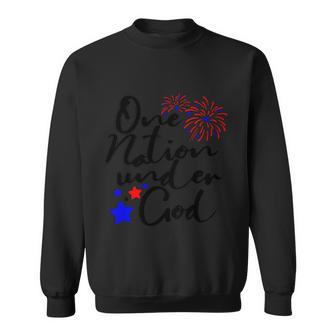 One Nation Under God Firework 4Th Of July Sweatshirt - Monsterry