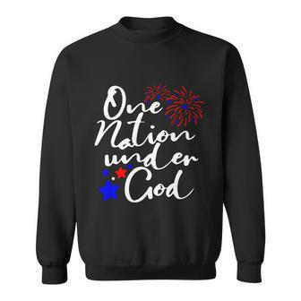 One Nation Under God Firework 4Th Of July V2 Sweatshirt - Monsterry