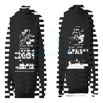 Only Legends Come From Chicago Chicago Skyline And Flag Art Sweatshirt - Thegiftio