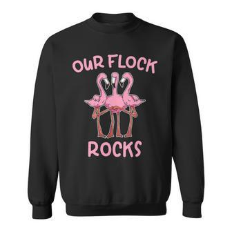 Our Flock Rocks Flamingo Matching Family Vacation Group Sweatshirt - Thegiftio UK