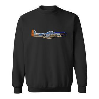 P51 Mustang Wwii Fighter Plane Us Military Aviation History Sweatshirt - Thegiftio UK
