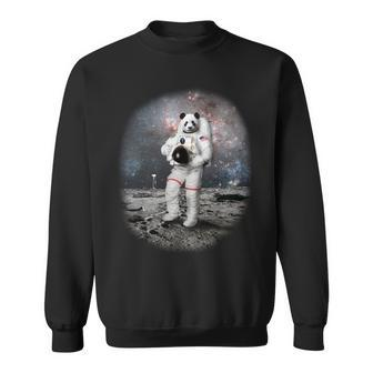 Panda In Space Astronaut Sweatshirt - Monsterry