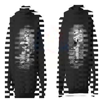 Panda In Space Astronaut Sweatshirt - Monsterry