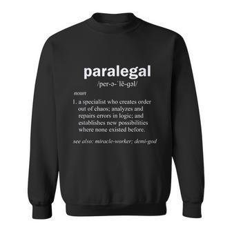 Paralegal Definition Funny Legal Assistant Gag Gift Graphic Design Printed Casual Daily Basic Sweatshirt - Thegiftio UK