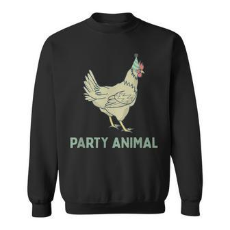 Party Animal Chicken Birthday V2 Sweatshirt - Thegiftio UK