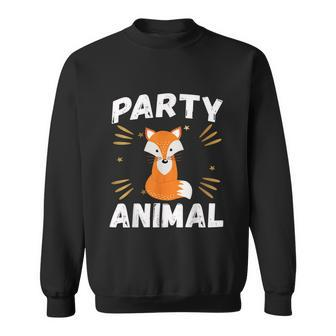 Party Animal Fox Birthday Cool Squadtheme Party Graphic Design Printed Casual Daily Basic Sweatshirt - Thegiftio UK