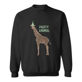 Party Animal Giraffe Birthday Giraffe Birthday Sweatshirt - Monsterry DE