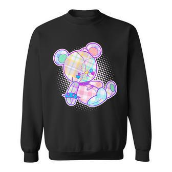 Pastel Kawaii Cute Goth Punk Teddy Bear Sweatshirt - Monsterry AU