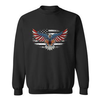 Patriotic Eagle 4Th Of July Usa American Flag Funny Gift Sweatshirt - Monsterry AU
