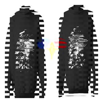 Patriotic Eagle Sunglasses Usa American Flag 4Th Of July Gift Sweatshirt - Monsterry