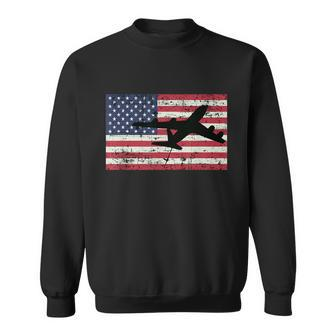 Patriotic Kc135 Stratotanker Jet American Flag Sweatshirt - Monsterry
