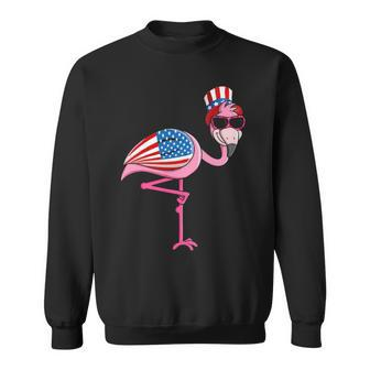 Patriotic Pink Flamingo Uncle Sam Hat 4Th Of July Sweatshirt - Thegiftio UK