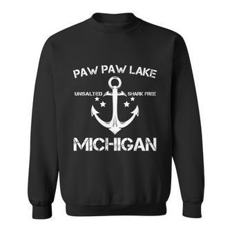 Paw Paw Lake Michigan Funny Fishing Camping Summer Gift Funny Gift Graphic Design Printed Casual Daily Basic Sweatshirt - Thegiftio UK