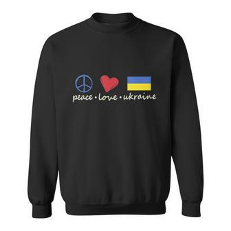 Peace Love Ukraine Ukrainian Flag Tshirt Sweatshirt - Monsterry