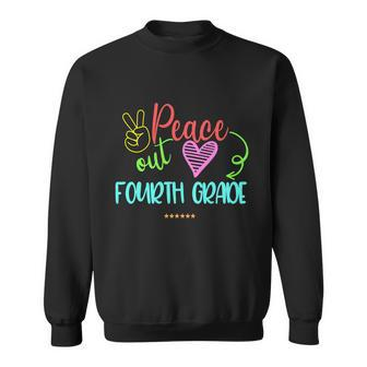 Peace Out Fourth Grade Graphic Plus Size Shirt For Teacher Female Male Kids Sweatshirt - Monsterry CA