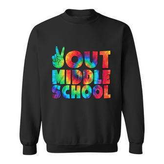Peace Out Middle School Graduation Happy Last Day Of School Gift Sweatshirt - Monsterry