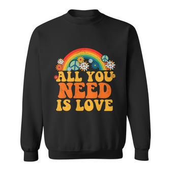 Peace Sign Love 60S 70S Tie Dye Hippie Graphic Design Printed Casual Daily Basic Sweatshirt - Thegiftio UK