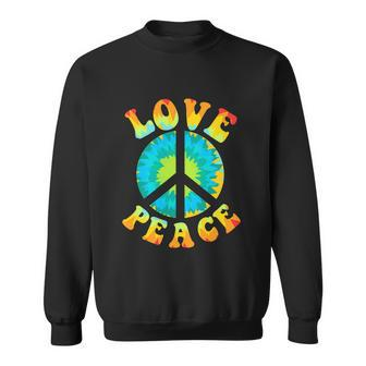 Peace Sign Love 60S 70S Tie Dye Hippie Funny Halloween Graphic Design Printed Casual Daily Basic Sweatshirt - Thegiftio UK