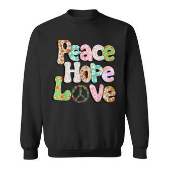 Peace Sign Love 60S 70S Tie Dye Hippie Halloween Costume V3 Sweatshirt - Seseable