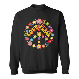Peace Sign Love T 60S 70S Tie Dye Hippie Costume Men Women Sweatshirt Graphic Print Unisex - Thegiftio UK