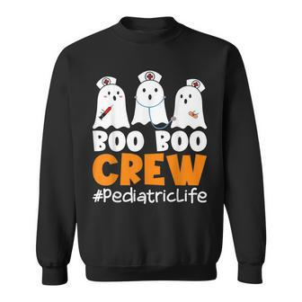 Pediatric Life Boo Boo Crew Nurse Ghost Halloween Costume Sweatshirt - Seseable