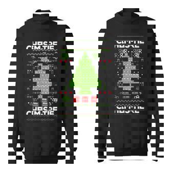 Periodic Table Tree Oh Chemistree Fun Chemistry Teacher Xmas Men Women Sweatshirt Graphic Print Unisex - Thegiftio